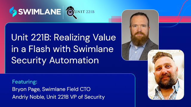Unit 221B: Realizing Value in a Flash with Swimlane Security Automation