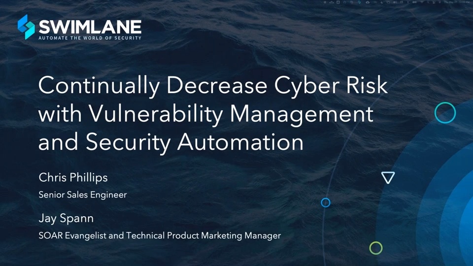 Präsentation zum Thema Schwachstellenmanagement, die die strategische Risikominderung durch Sicherheitsautomatisierung darstellt.