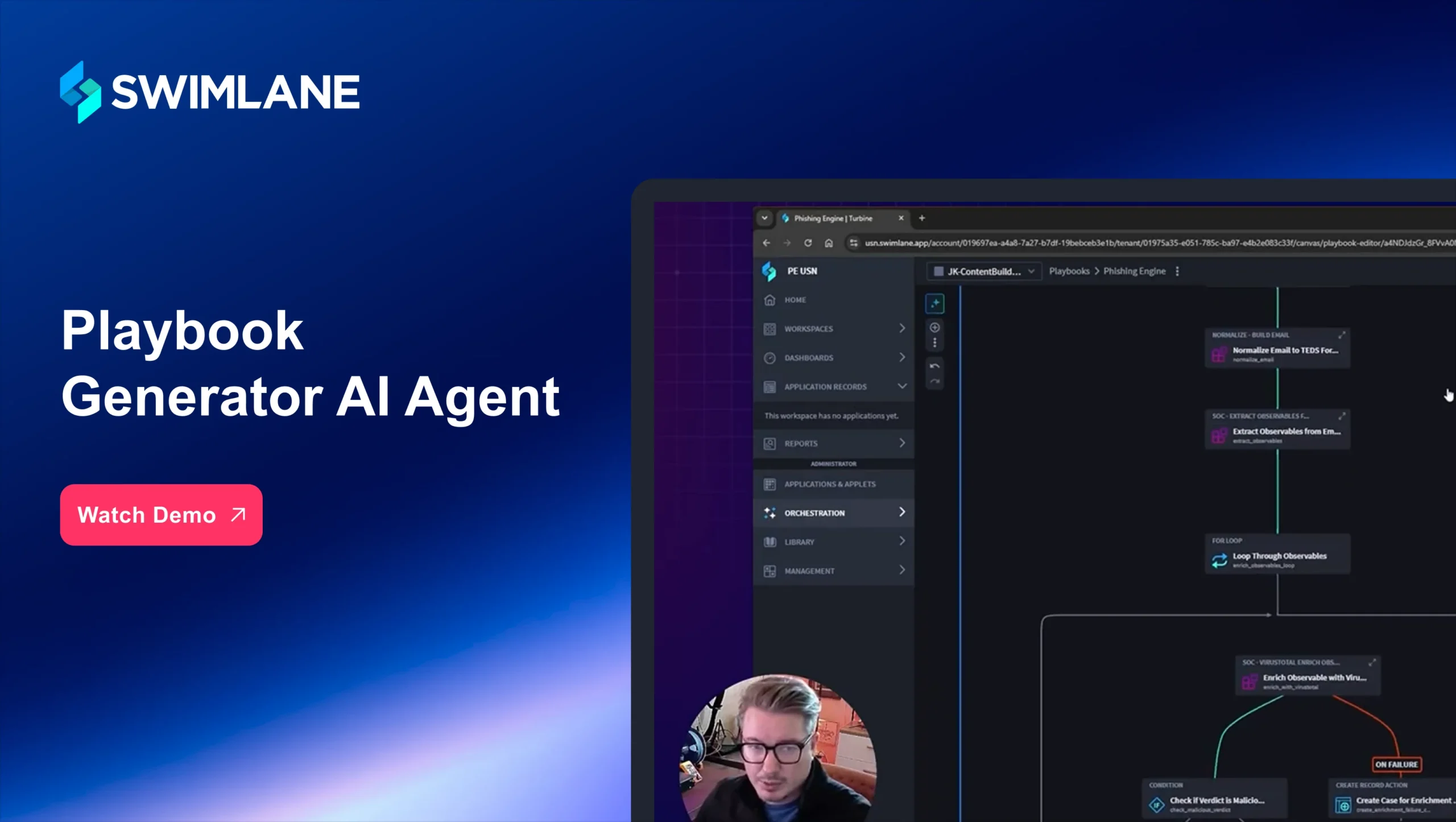 Swimlane AI Agent for Playbook Generation